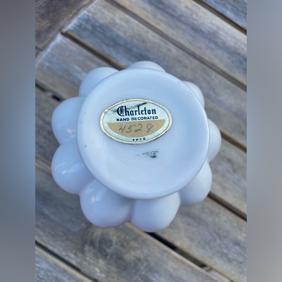 Fenton Charleton Pink Gold Peach Crest Melon Vase - Picture 4 of 6